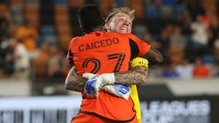 Houston Dynamo stay 'alive in three competitions' with PKs win over Pachuca (Houston Dynamo). Photo by Thomas Shea-USA TODAY Sports